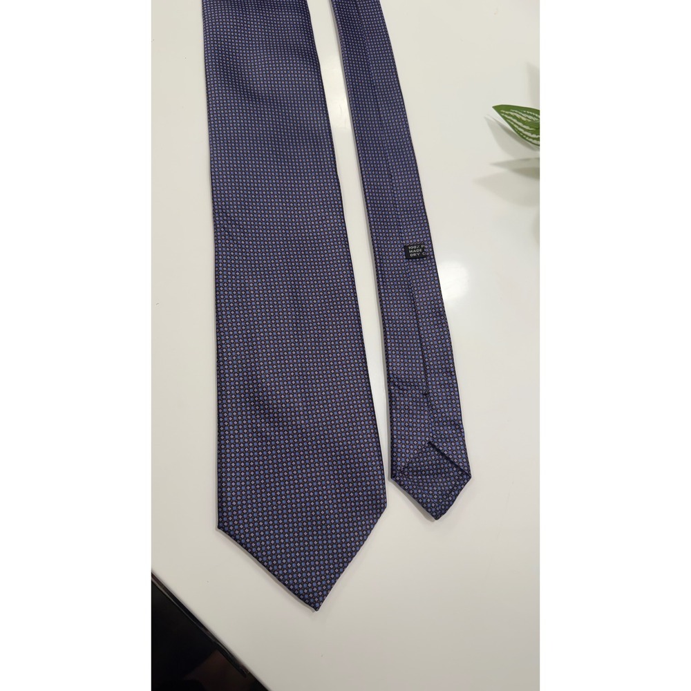 Stefano Ricci Blue Purple Geometric Silk Tie Made in Italy Luxury Necktie